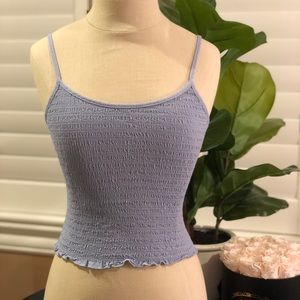 Brandy Melville Ruched Cropped Tank Top